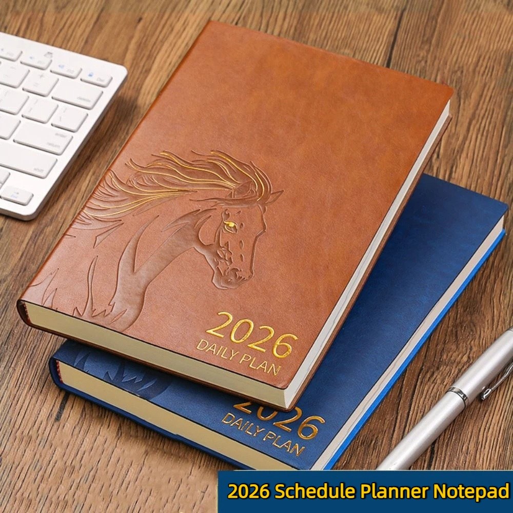 Leather Work Notepad - Planer na rok 2026 z okładką