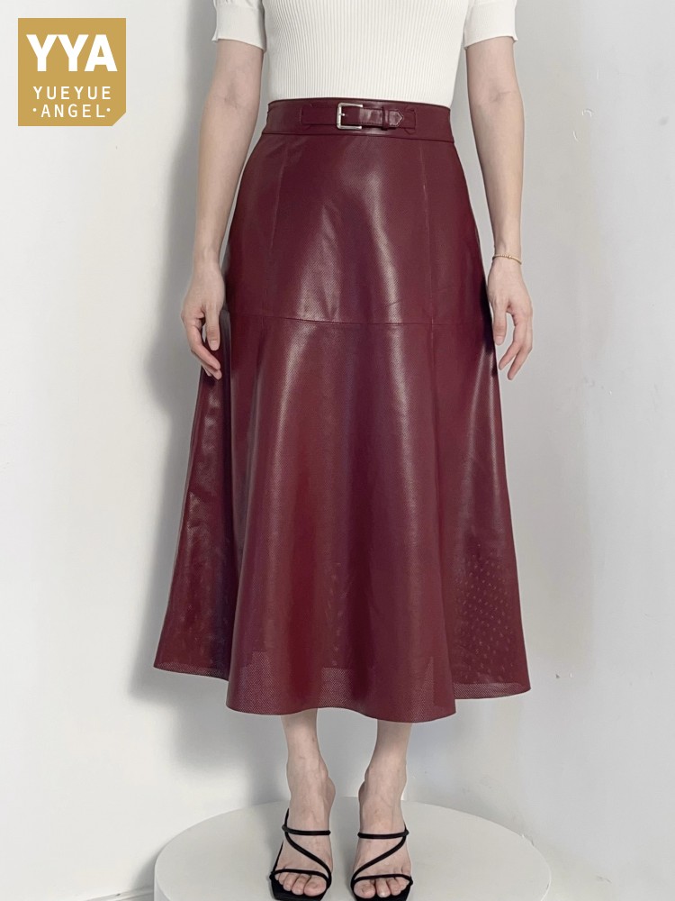 Leather Work Outfit - Nowa Moda Damska Ażurowa Spódnica z