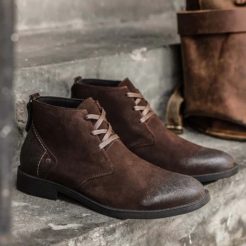 Leatherwork Tools - Nowe botki ze skóry zamszowej, ręcznie