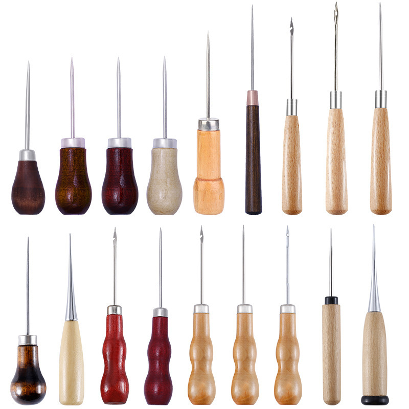 Leatherwork Awl - Szpikulec do skóry z drewnianą rączką,