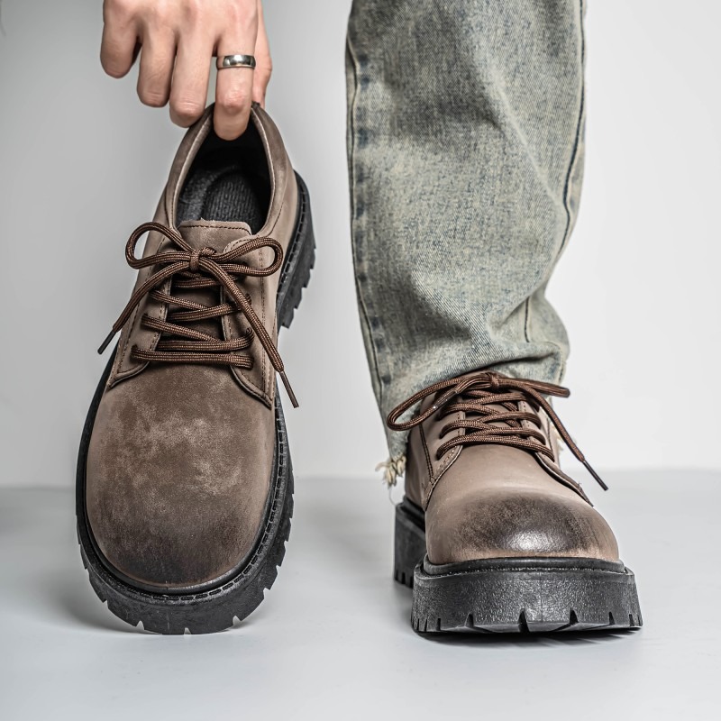 Leather Work Outfit - Proste męskie buty wizytowe i codzienne,