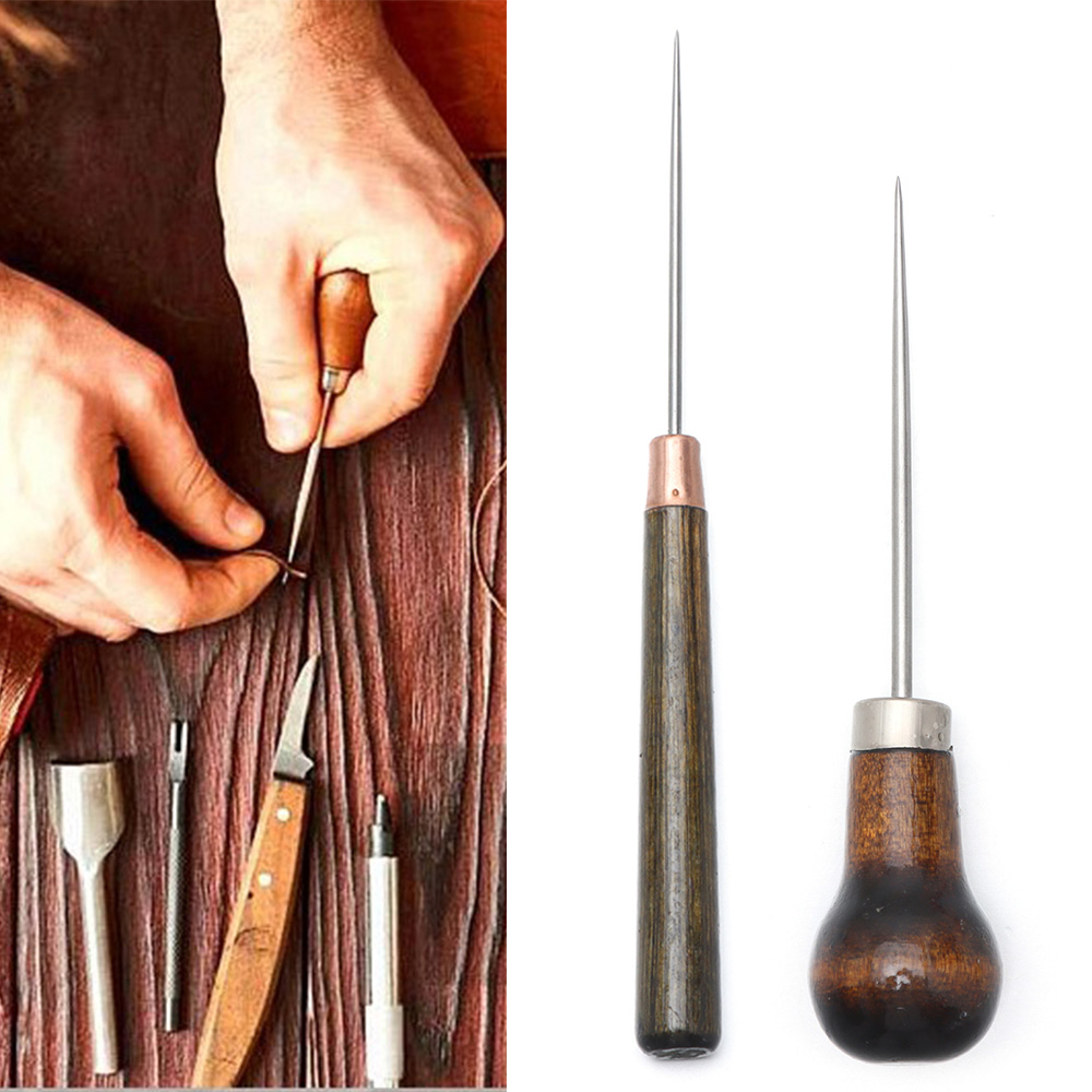 Leatherwork Awl - 1PC szydło drewna uchwyt stopu stożek