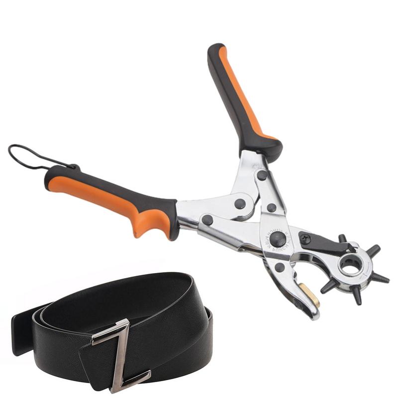 Leather Punch Revolving - Skórzana pasek z dziurkami szczypce dziurkujące