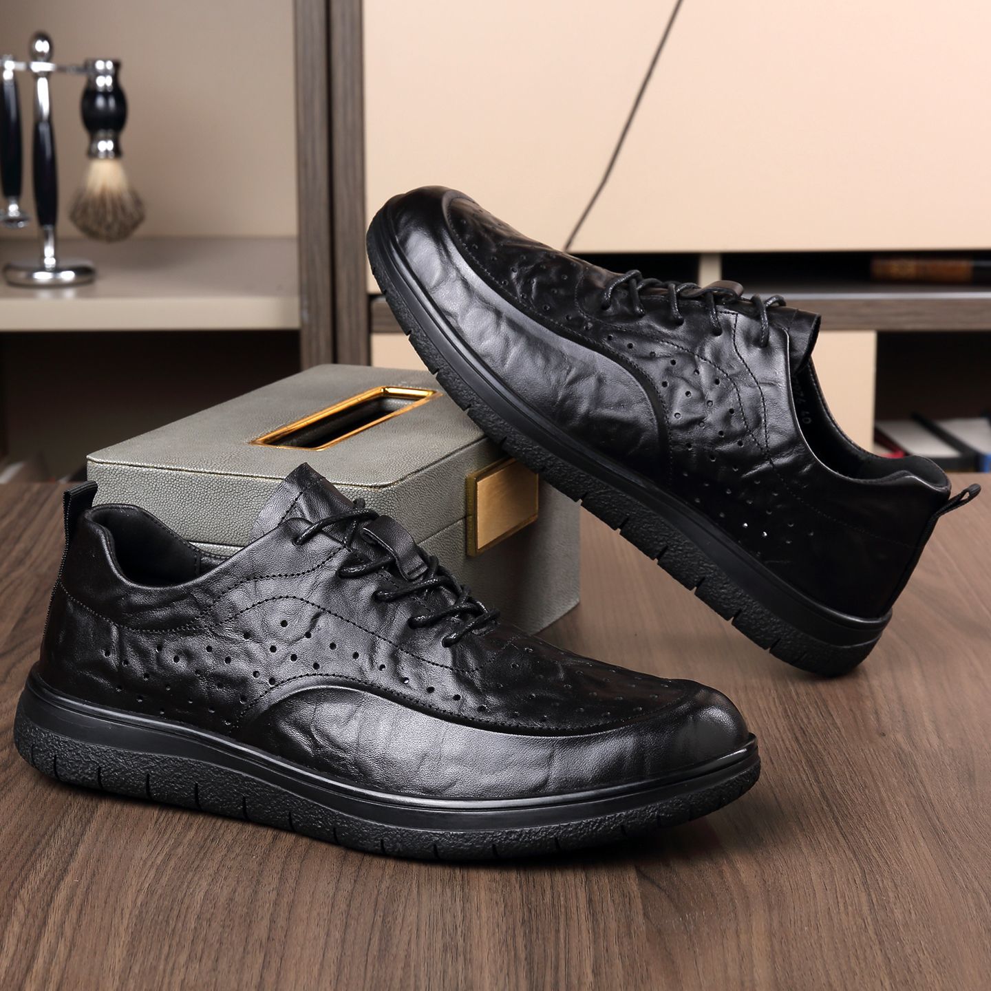 Eleganckie, skórzane buty codz – Leather Work Outfit recenzja i cena