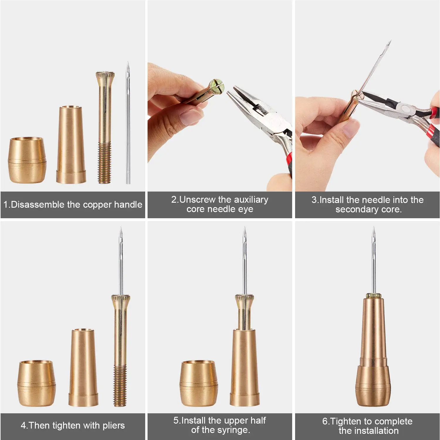 Zestaw do szycia skóry z miedz – Leatherwork Awl recenzja i cena