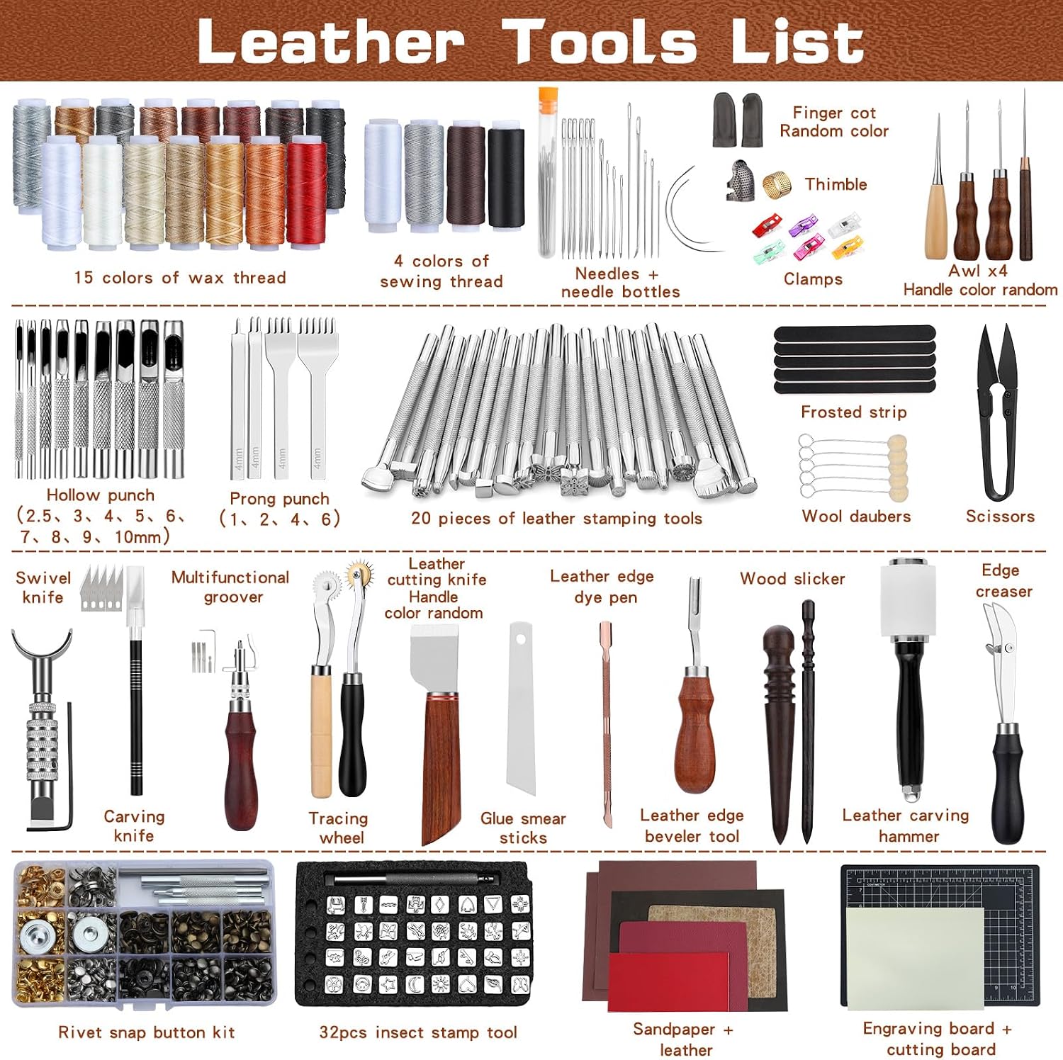 Zestaw narzędzi do obróbki skó – Leatherwork Tools recenzja i cena