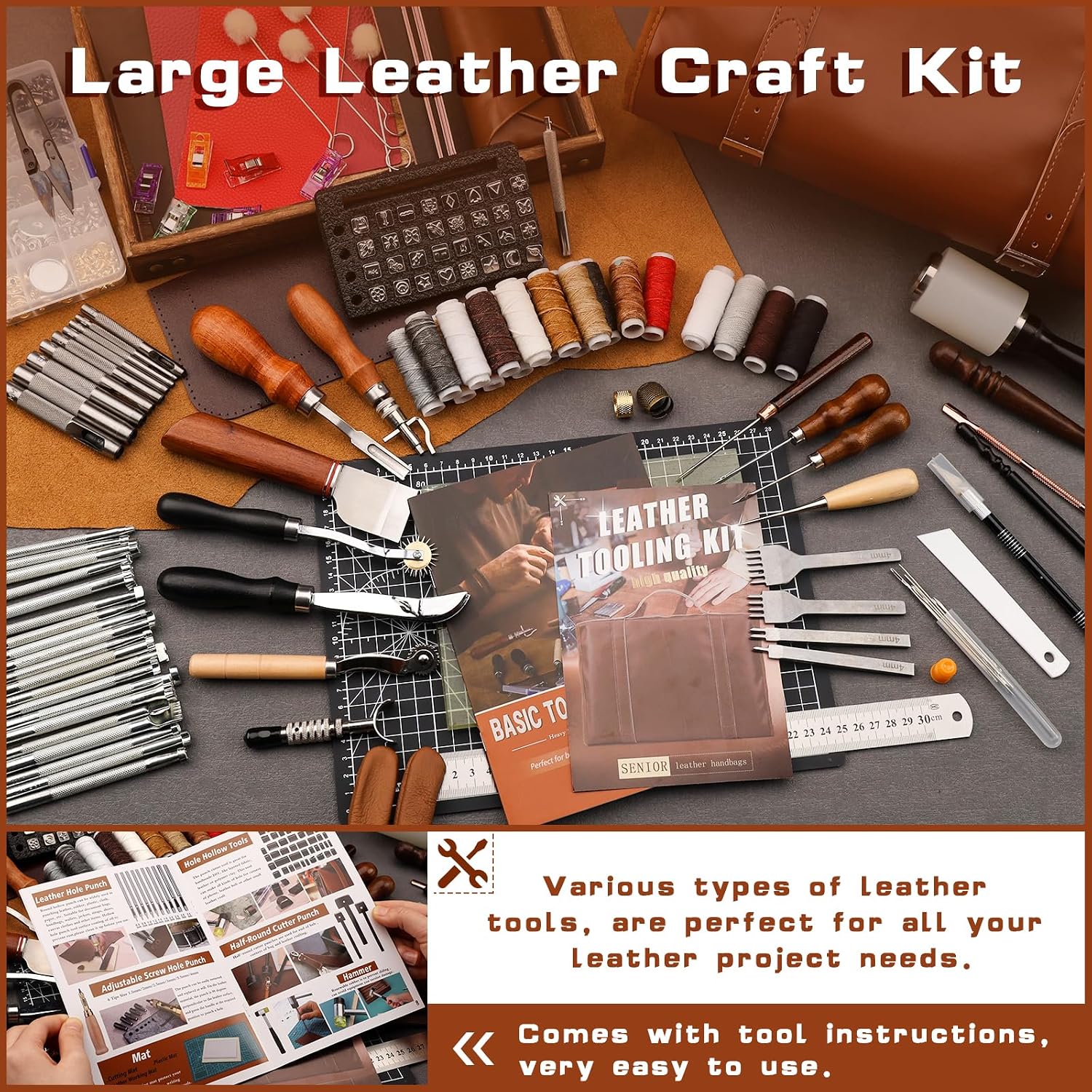 Zestaw narzędzi do obróbki skó – Leatherwork Tools recenzja i cena