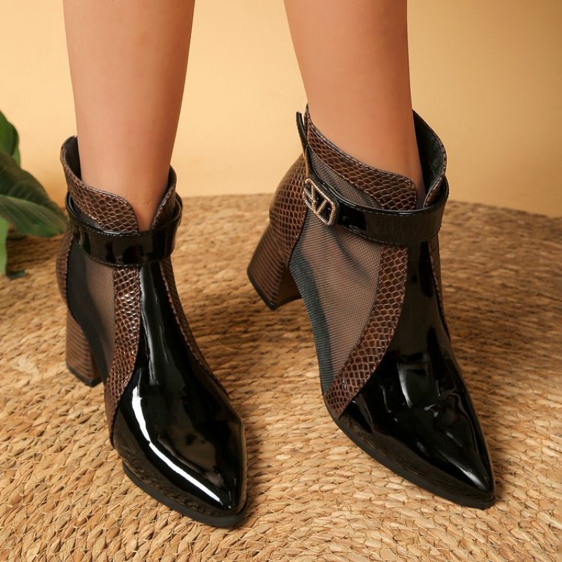 Damskie ażurowe botki z siatec – Leather Work Outfit recenzja i cena